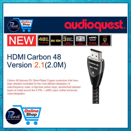 สาย HDMI AUDIOQUEST : HDMI-CARBON 48 VERSION 2.1 (2.0 เมตร)_1